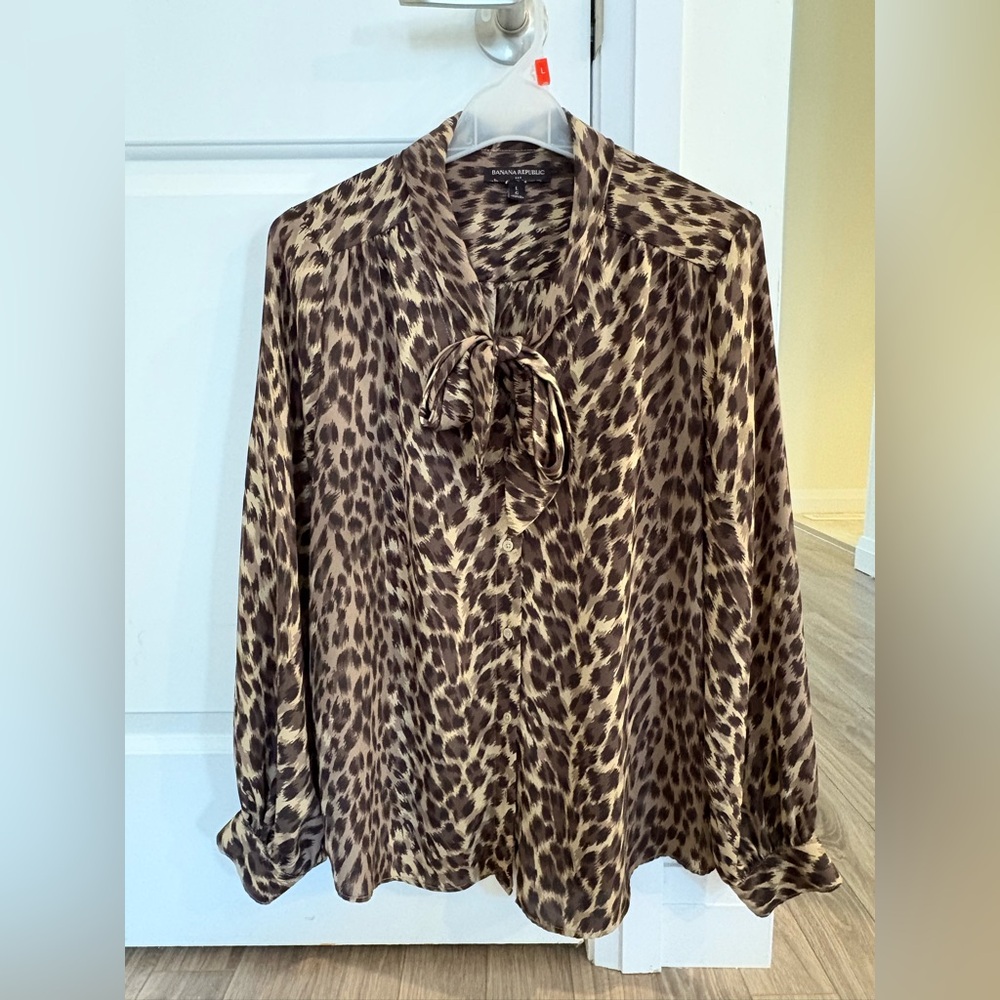 Banana Republic Leopard Print Blouse